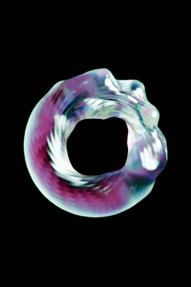 a circular object with a black background