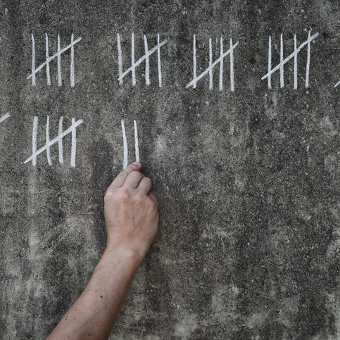 handwritten lines of white chalk